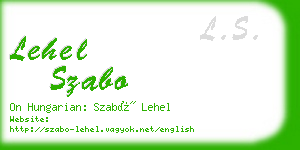 lehel szabo business card